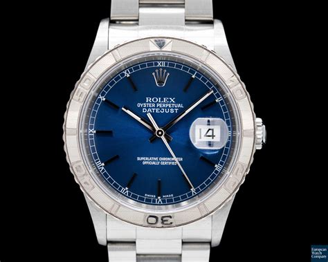rolex turn o graph blue dial